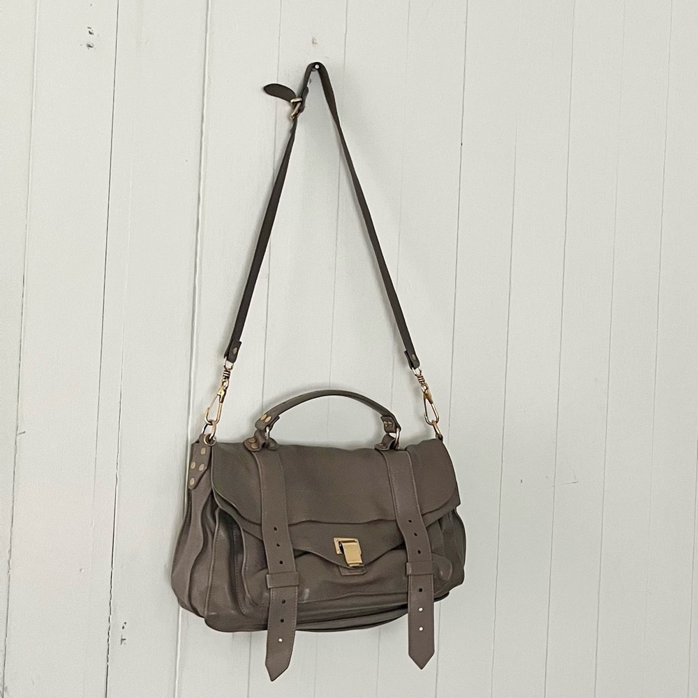 PROENZA SCHOULER Italy PS1 Medium Leather Satchel Bag Classic!